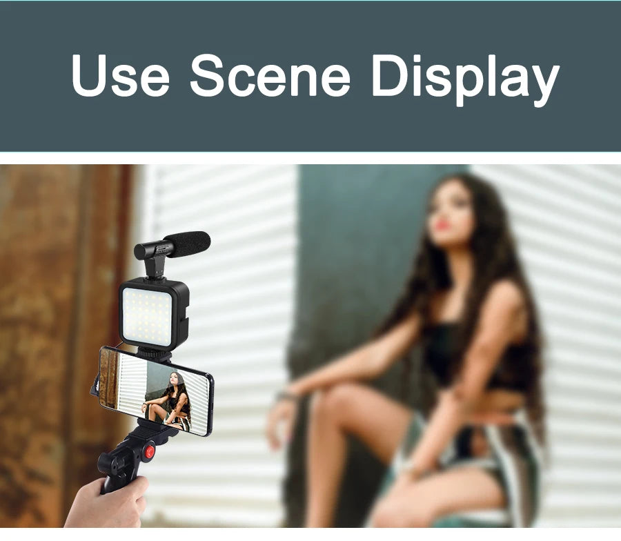 Kit de Vlogging Portable MAMEN, Équipement de Création Vidéo avec Trépied et Contrôle Bluetooth pour Appareil Photo Reflex, Smartphone, Photographie YouTube